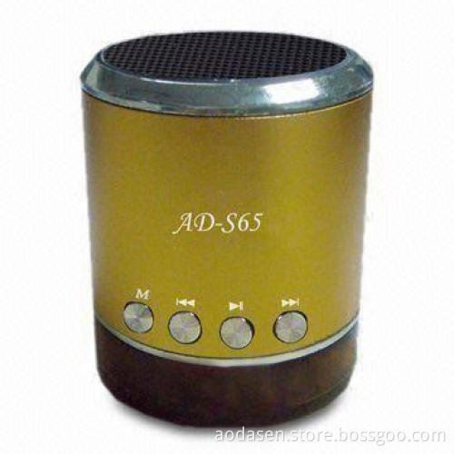 Mini MP3 Speaker, T-flash Reader Card Slot, Built-in Lithium Battery, Available in Various Colors